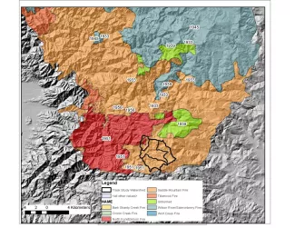 Map of Tillamook Burn